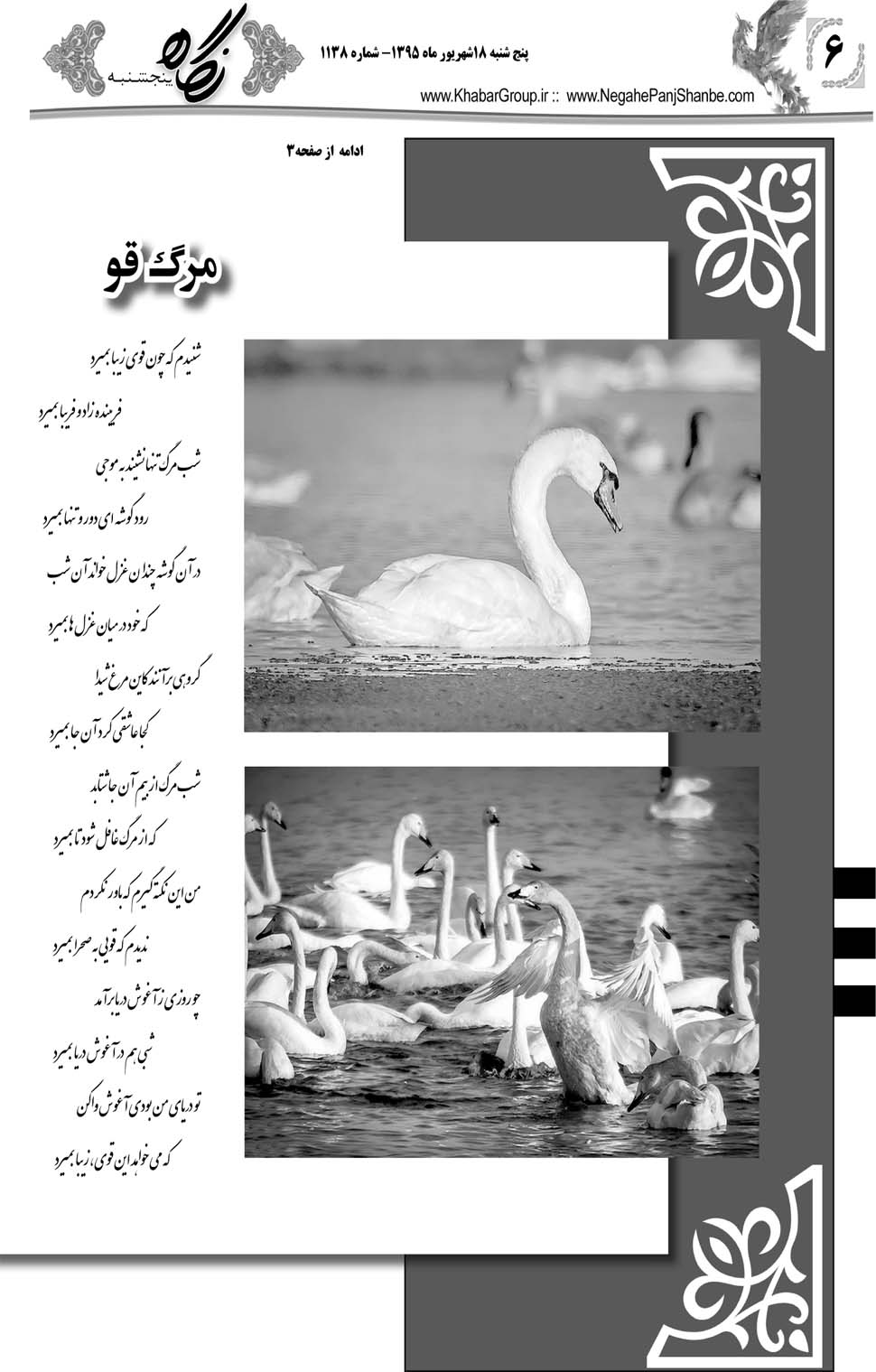 مشاهده صفحه ۴۶ روزنامه خبرجنوب تاریخ ۱۸  سال ۱۳۹۵