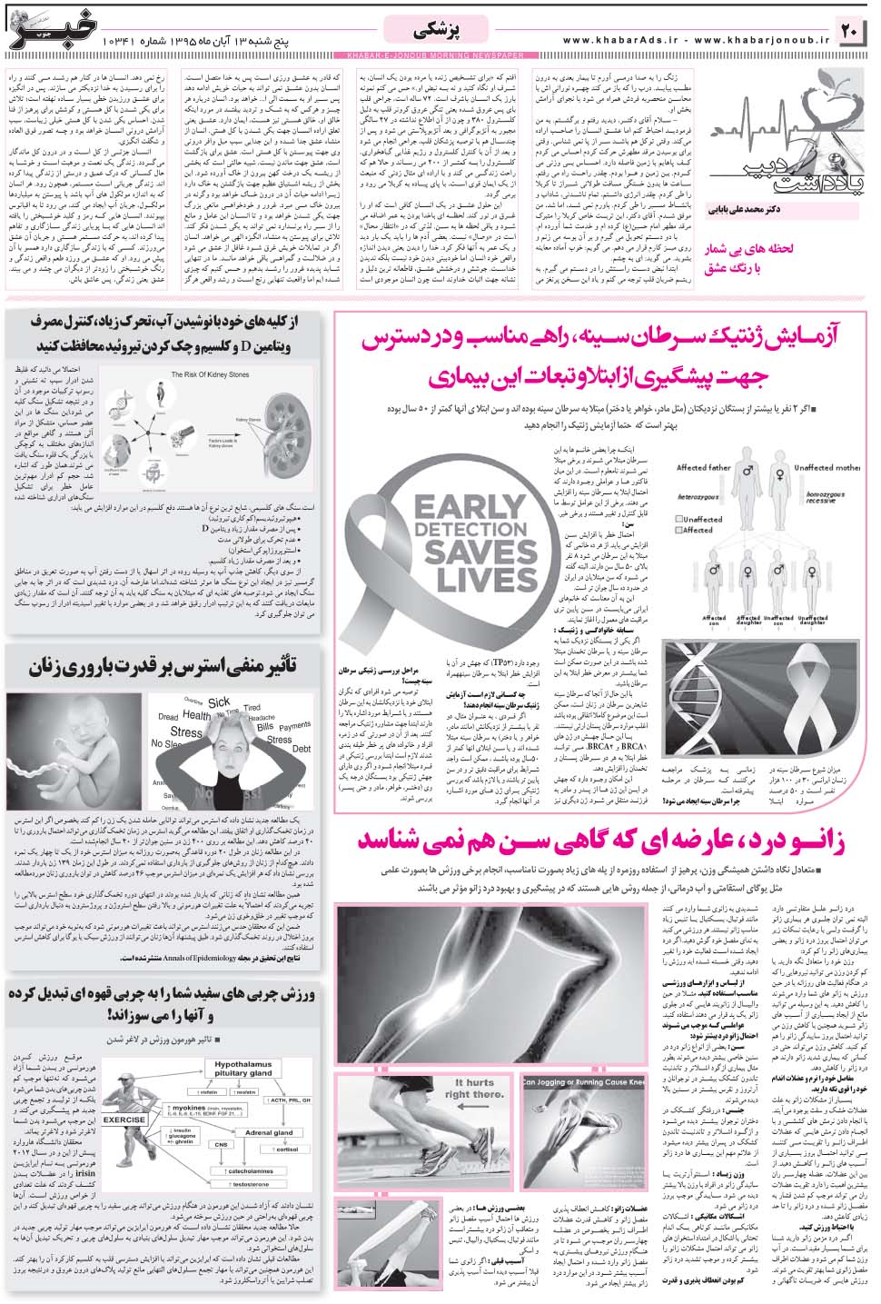 مشاهده صفحه ۲۰ روزنامه خبرجنوب تاریخ ۱۳  سال ۱۳۹۵
