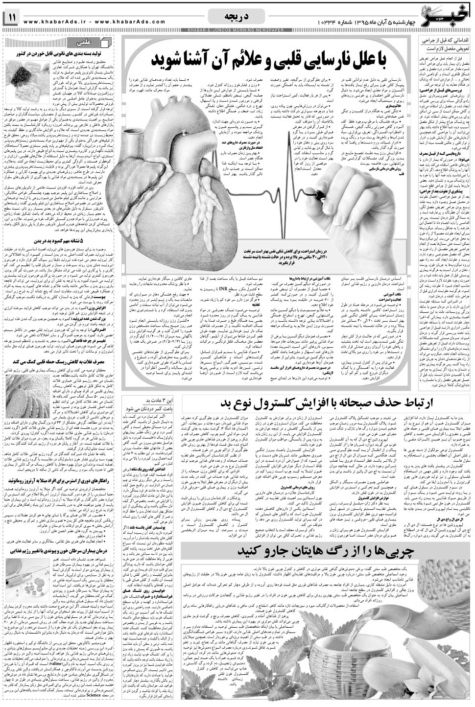 مشاهده صفحه ۱۱ روزنامه خبرجنوب تاریخ ۵  سال ۱۳۹۵