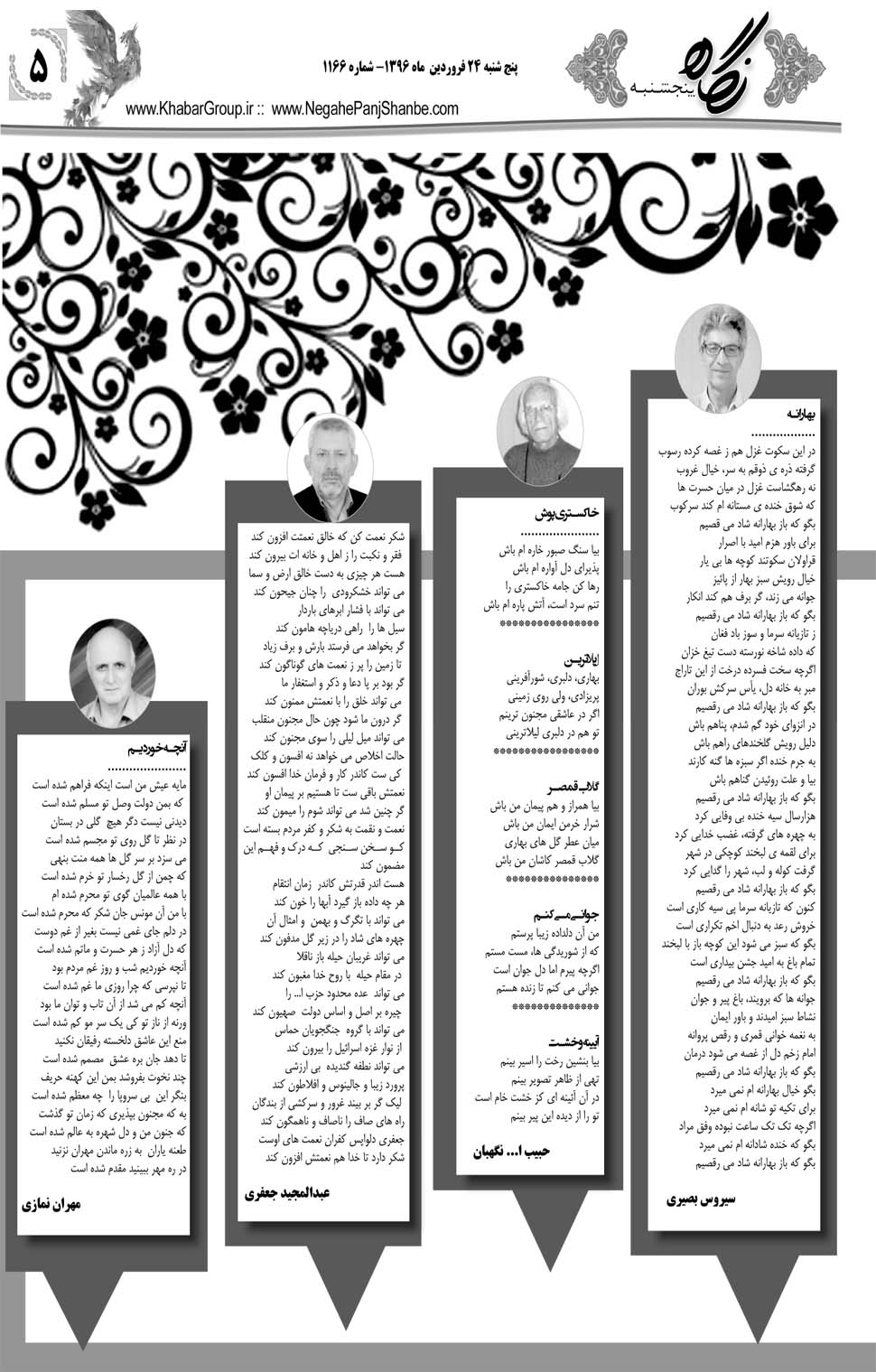 مشاهده صفحه ۴۵ روزنامه خبرجنوب تاریخ ۲۴  سال ۱۳۹۶