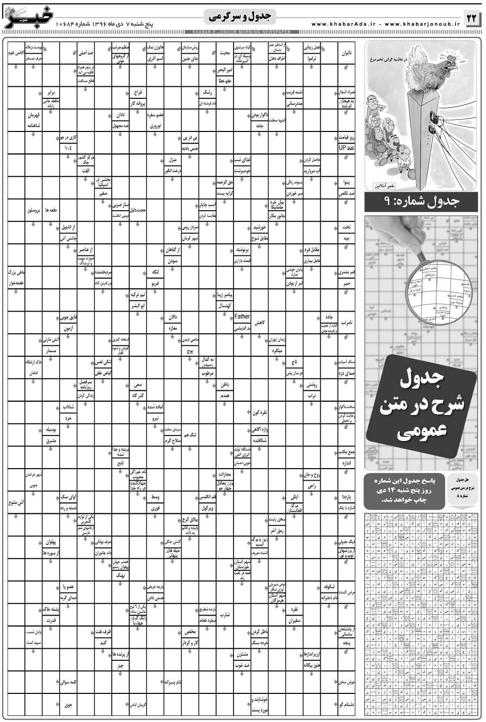 مشاهده صفحه ۲۲ روزنامه خبرجنوب تاریخ ۷ دی سال ۱۳۹۶