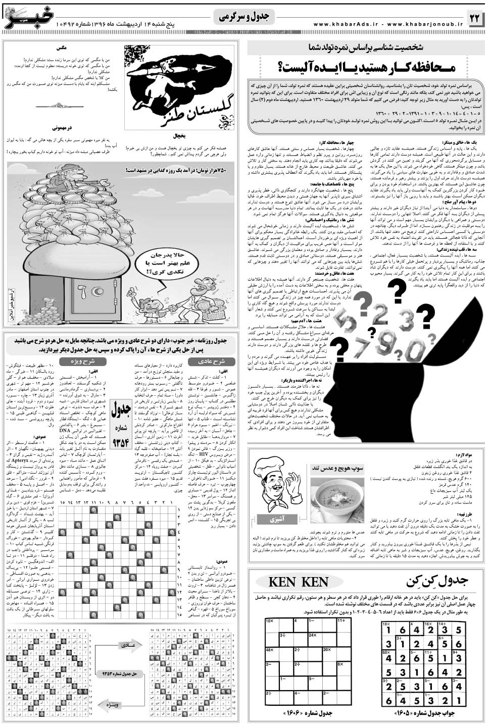 مشاهده صفحه ۲۲ روزنامه خبرجنوب تاریخ ۱۴  سال ۱۳۹۶