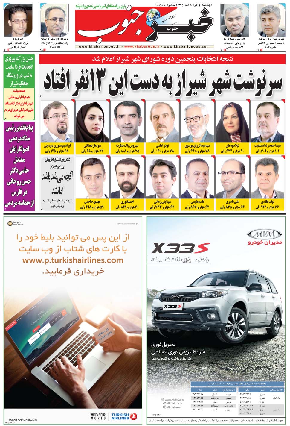 مشاهده صفحه ۵ روزنامه خبرجنوب تاریخ ۱  سال ۱۳۹۶