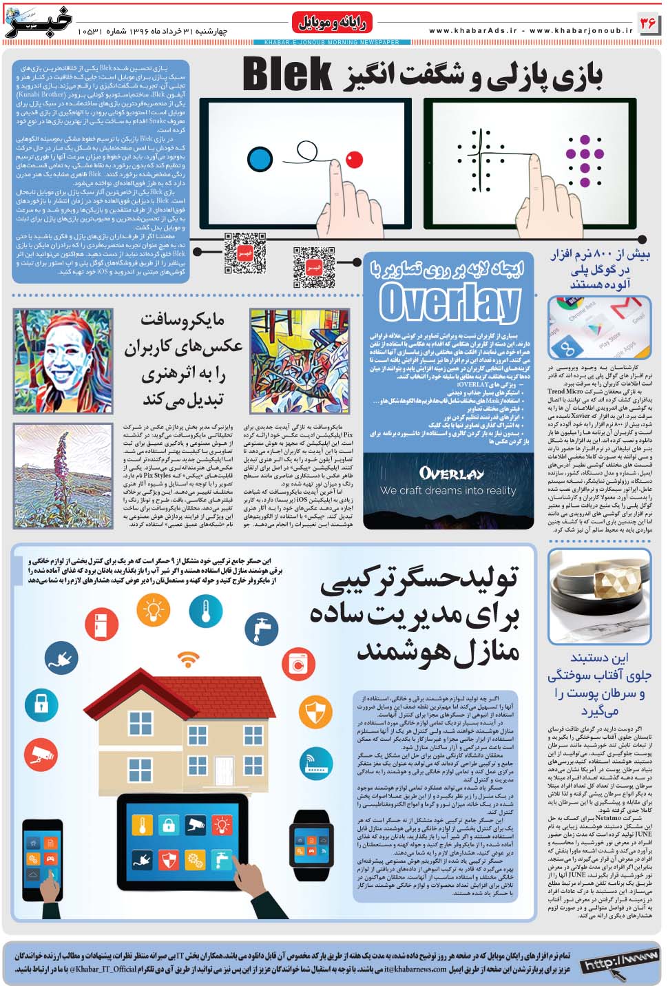 مشاهده صفحه ۳۶ روزنامه خبرجنوب تاریخ ۳۱  سال ۱۳۹۶