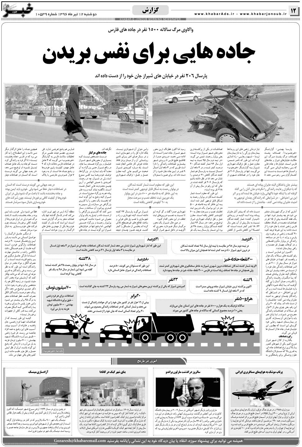 مشاهده صفحه ۱۲ روزنامه خبرجنوب تاریخ ۱۲  سال ۱۳۹۶