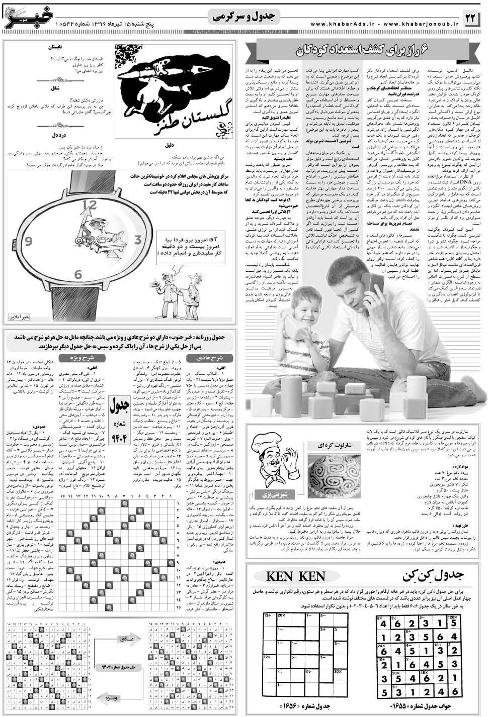 مشاهده صفحه ۲۲ روزنامه خبرجنوب تاریخ ۱۵  سال ۱۳۹۶