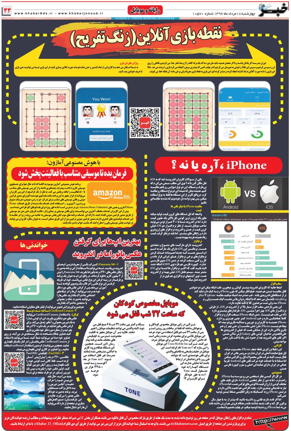 مشاهده صفحه ۳۳ روزنامه خبرجنوب تاریخ ۱۸  سال ۱۳۹۶
