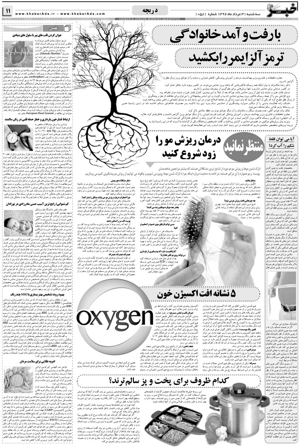 مشاهده صفحه ۱۱ روزنامه خبرجنوب تاریخ ۳۱  سال ۱۳۹۶
