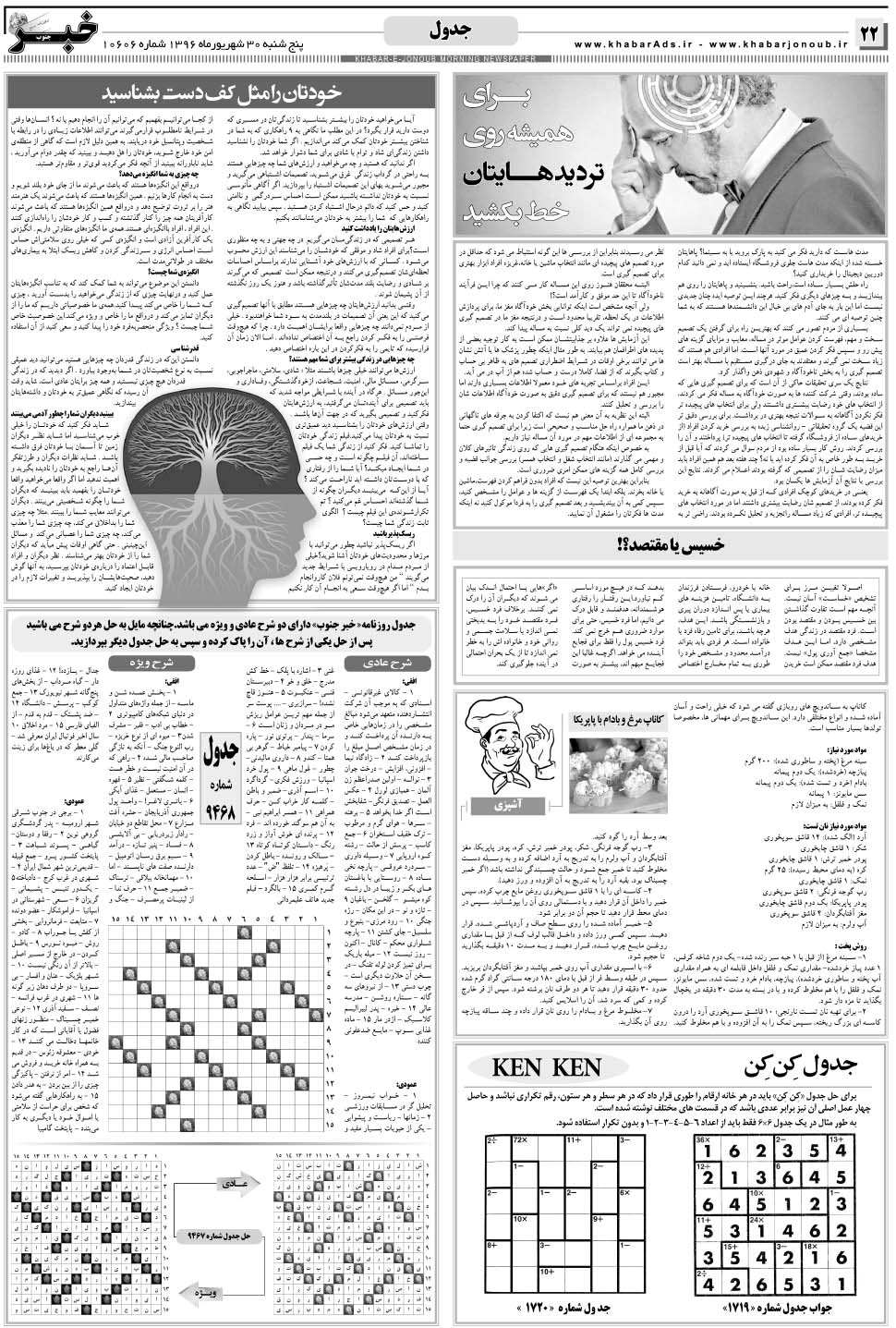 مشاهده صفحه ۲۲ روزنامه خبرجنوب تاریخ ۳۰  سال ۱۳۹۶