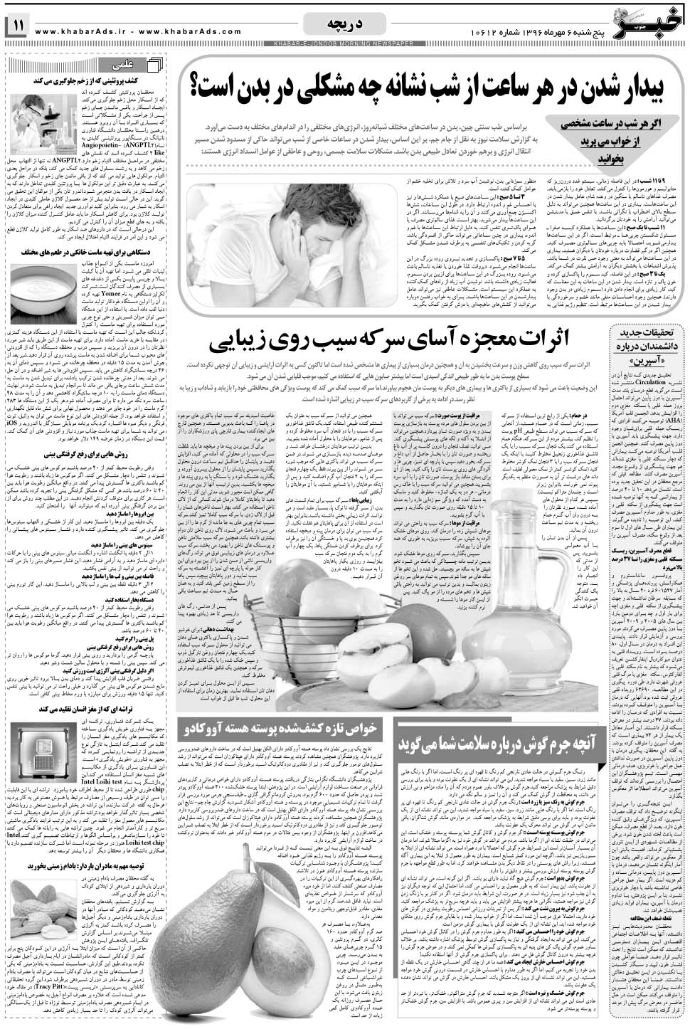 مشاهده صفحه ۱۱ روزنامه خبرجنوب تاریخ ۶  سال ۱۳۹۶