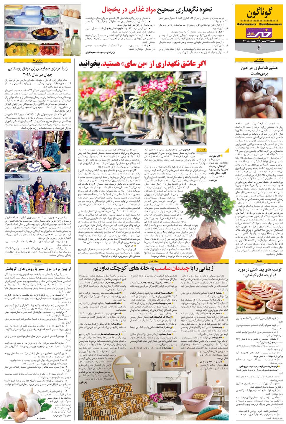 مشاهده صفحه ۳۸ روزنامه خبرجنوب تاریخ ۱۳ بهمن سال ۱۳۹۷