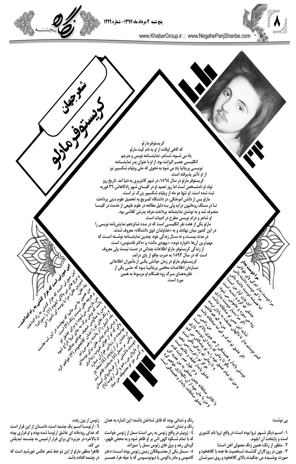 مشاهده صفحه ۳۶ روزنامه خبرجنوب تاریخ ۴  سال ۱۳۹۷