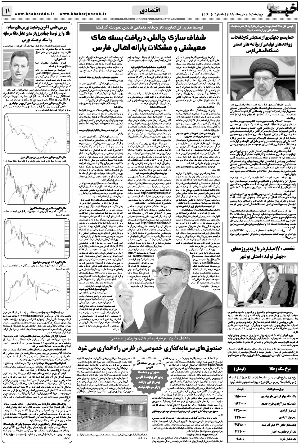 مشاهده صفحه ۱۱ روزنامه خبرجنوب تاریخ ۳ دی سال ۱۳۹۹