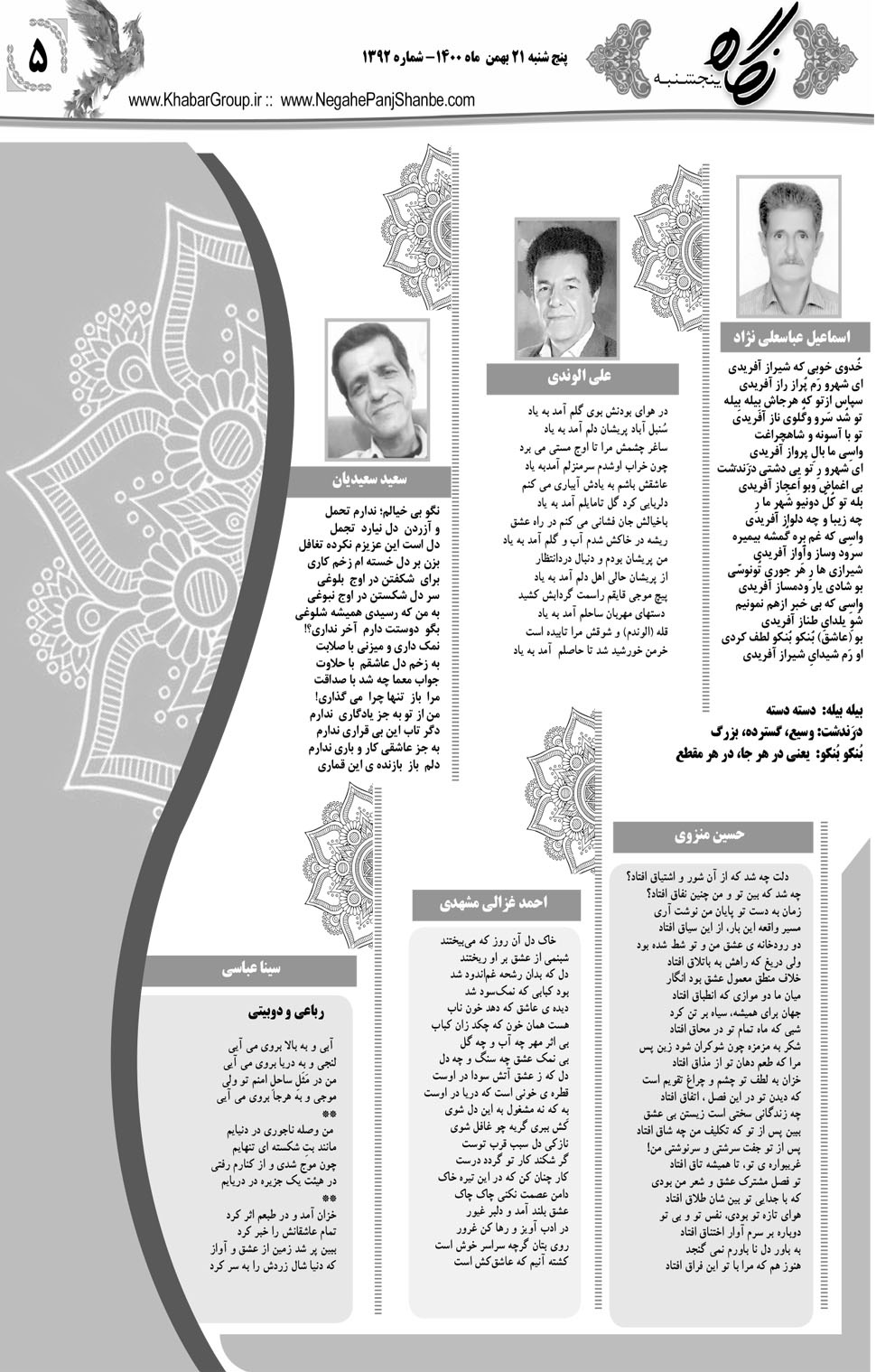 مشاهده صفحه ۲۱ روزنامه خبرجنوب تاریخ ۲۱ بهمن سال ۱۴۰۰