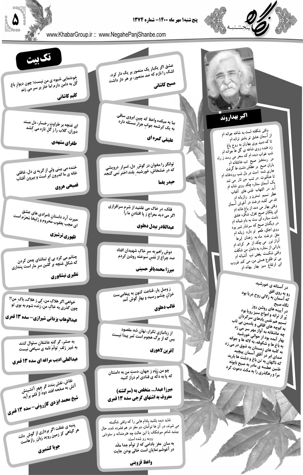 مشاهده صفحه ۲۱ روزنامه خبرجنوب تاریخ ۱  سال ۱۴۰۰