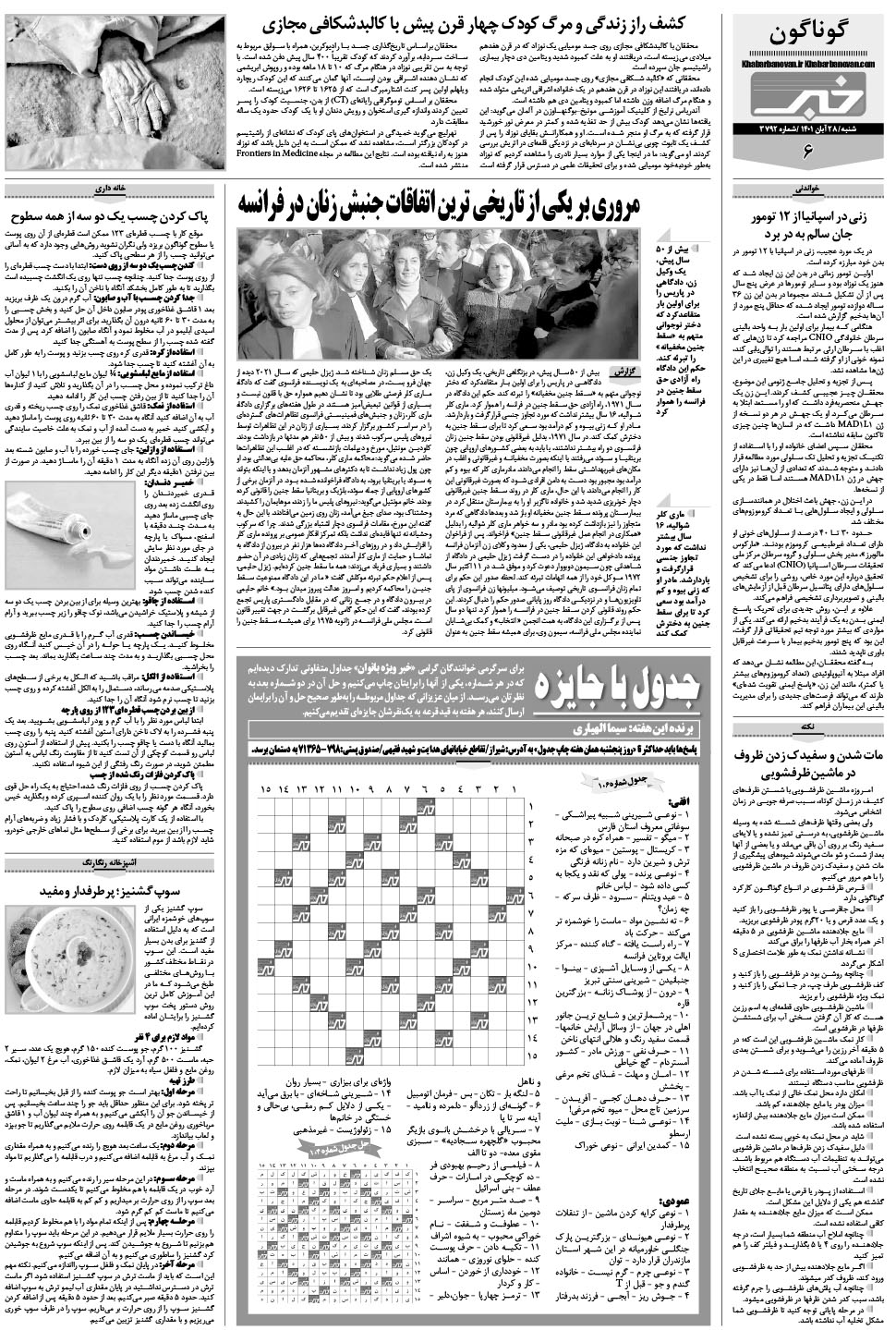 مشاهده صفحه ۲۲ روزنامه خبرجنوب تاریخ ۲۸  سال ۱۴۰۱