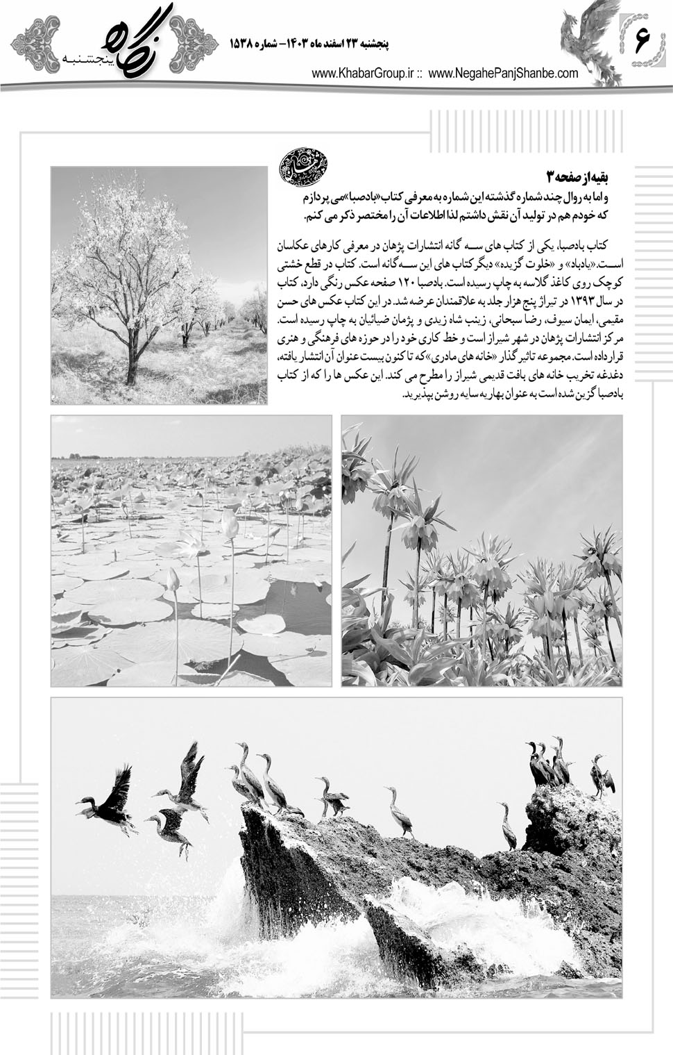 مشاهده صفحه ۲۲ روزنامه خبرجنوب تاریخ ۲۳ اسفند سال ۱۴۰۳