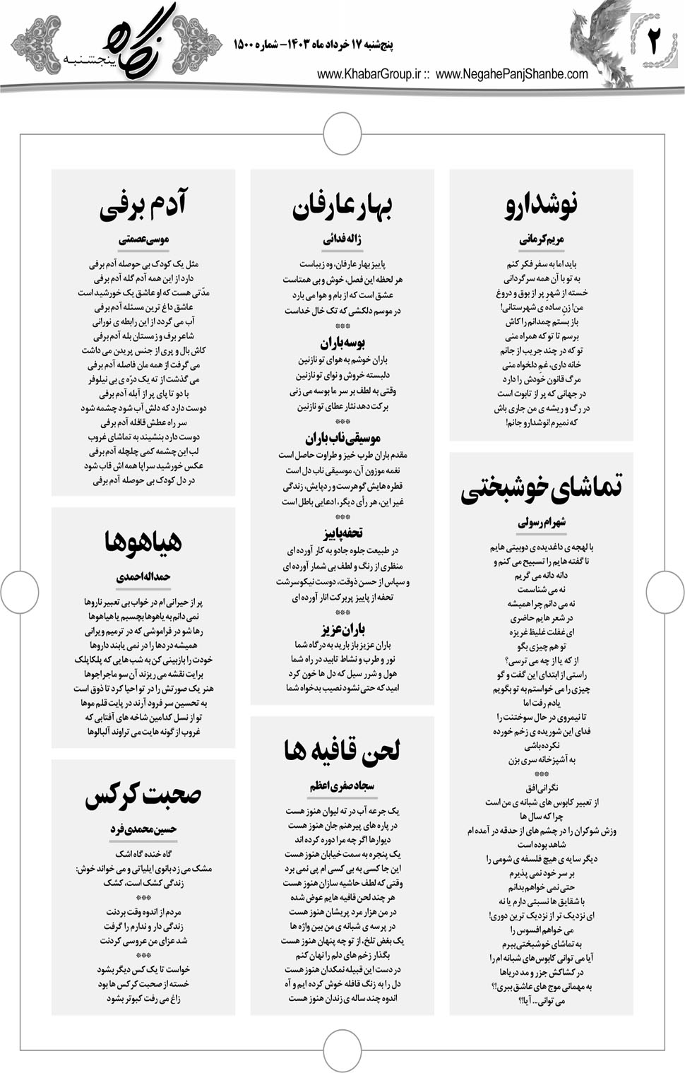 مشاهده صفحه ۱۸ روزنامه خبرجنوب تاریخ ۱۷  سال ۱۴۰۳